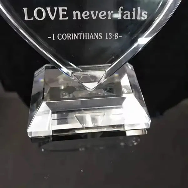 Souvenir Heart Shaped Crystal Award