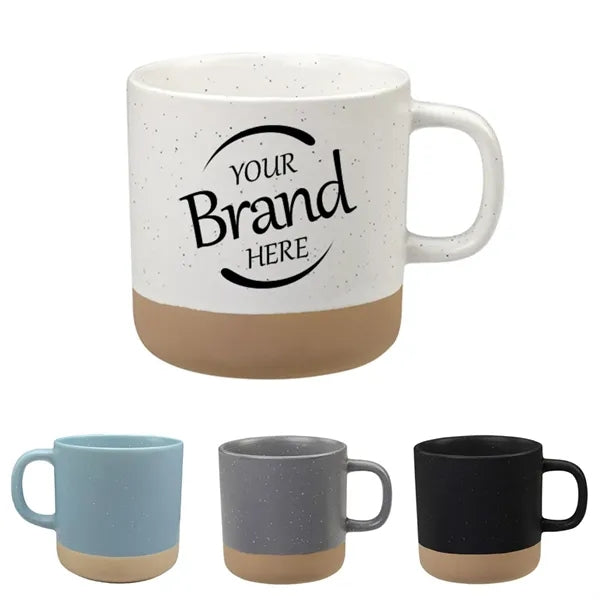 12oz Two-Tone Speckled Ceramic Coffee Mug