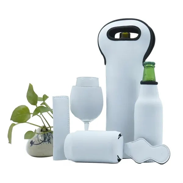 10 Pack Portable Neoprene Tote Bags and Bottle Cooler