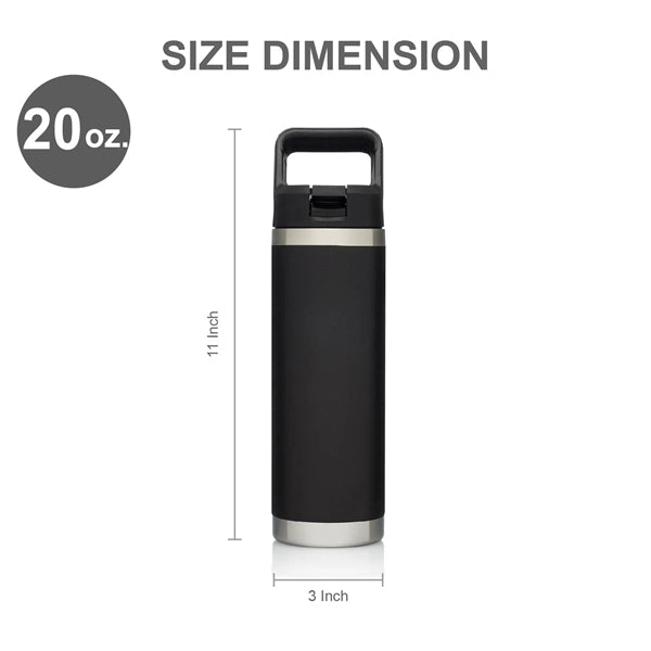 20oz.Travel Stainless Insulation Bottle w/ Lid,Handle,Straw