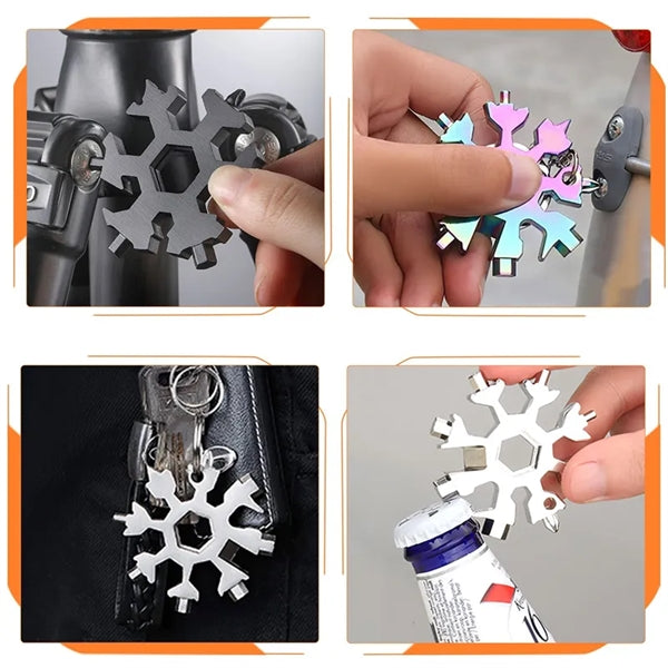 18 in 1 Snowflake Multitool Card