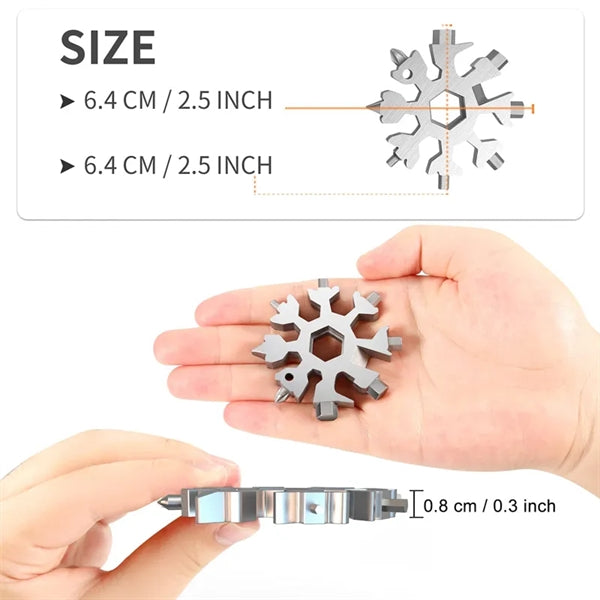 18 in 1 Snowflake Multitool Card