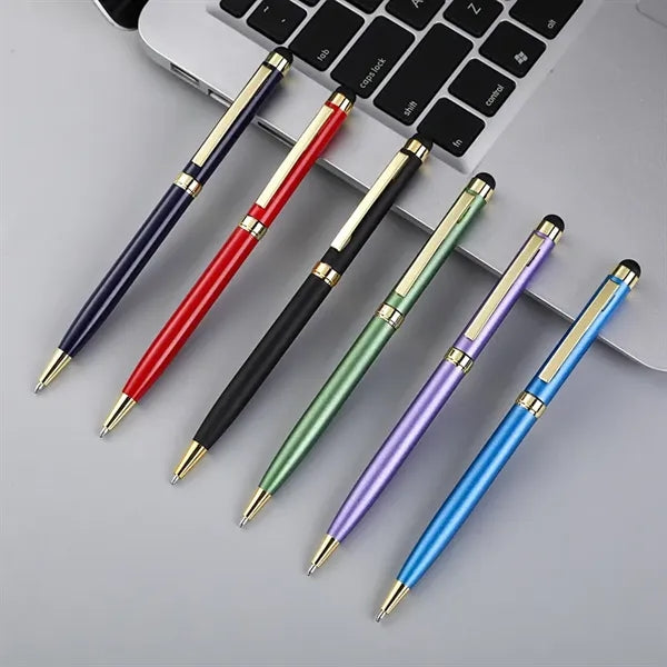 Aluminum Soft-Touch Pen w/ Stylus