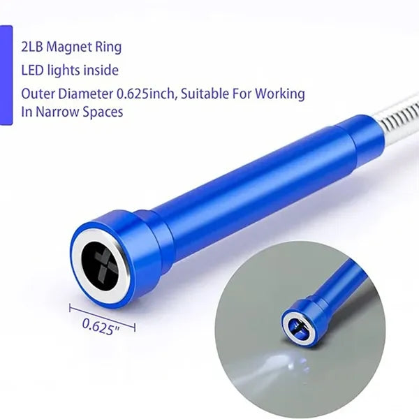 Claw Magnetic Pickup Tool with LED Light