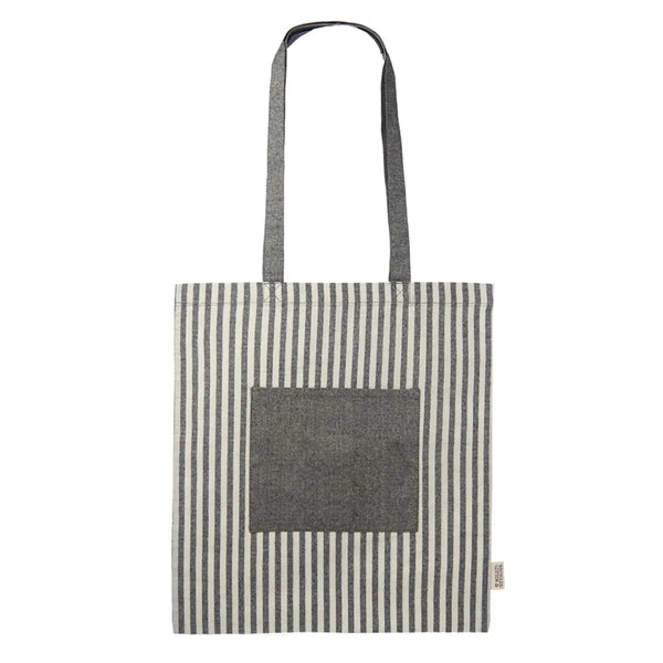Eco-friendly Cotton Striped Tote Bag