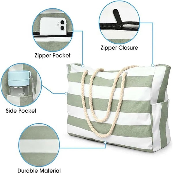 Large Waterproof Beach Tote Bag