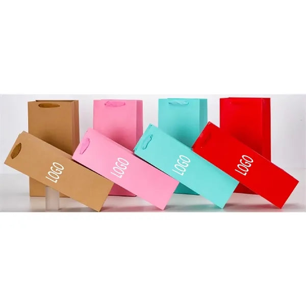 Elegant Single Kraft Red Wine Carrier Bag