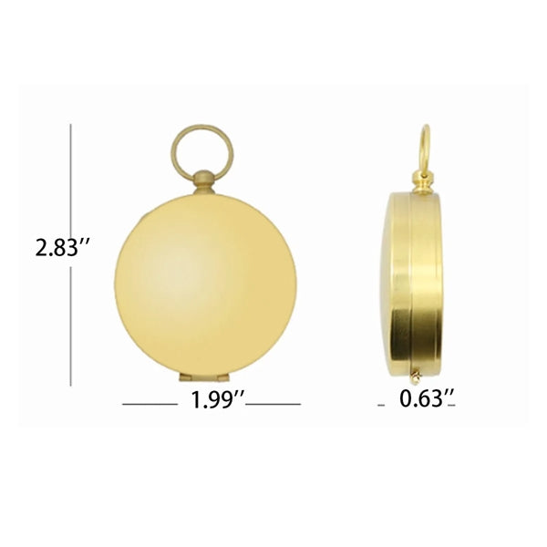 Copper Luminous Rotatable Waterproof Pocket Watch Compass
