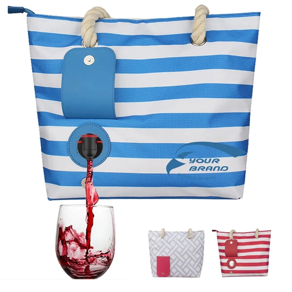 Hidden Dispenser Insulated Cooler Wine Portable Tote Bag