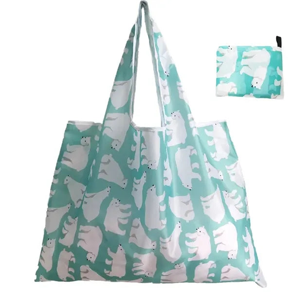 Large Capacity 210D Oxford Cloth Foldable Shopping Tote Bag