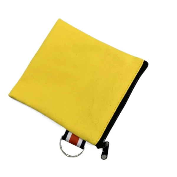 Canvas Pouch w/Attachment Ring Zipper
