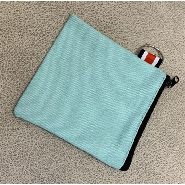 Canvas Pouch w/Attachment Ring Zipper