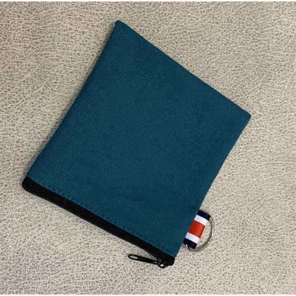Canvas Pouch w/Attachment Ring Zipper