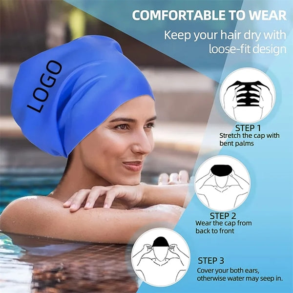 Swim Cap Silicone Extra Large Curved Bathing Swimming Hat