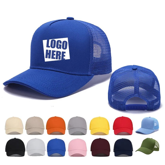 5 Panel Structured Mesh Back Trucker Cap w/Embroidery