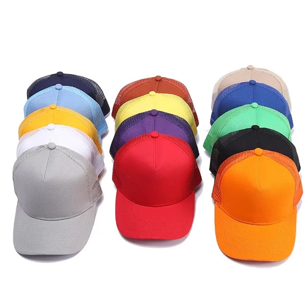 5 Panel Structured Mesh Back Trucker Cap w/Embroidery