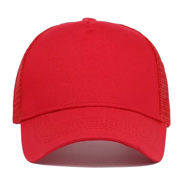 5 Panel Structured Mesh Back Trucker Cap w/Embroidery