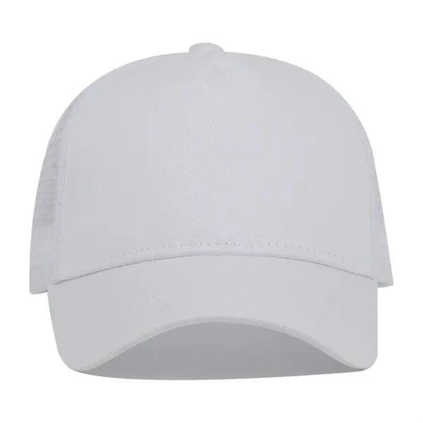 5 Panel Structured Mesh Back Trucker Cap w/Embroidery