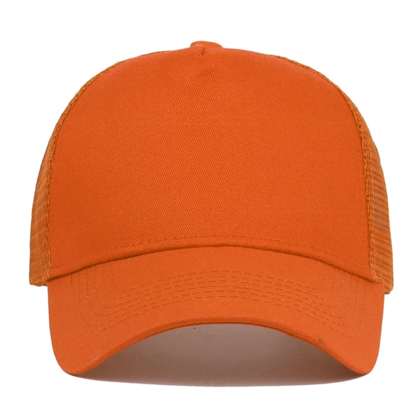 5 Panel Structured Mesh Back Trucker Cap w/Embroidery