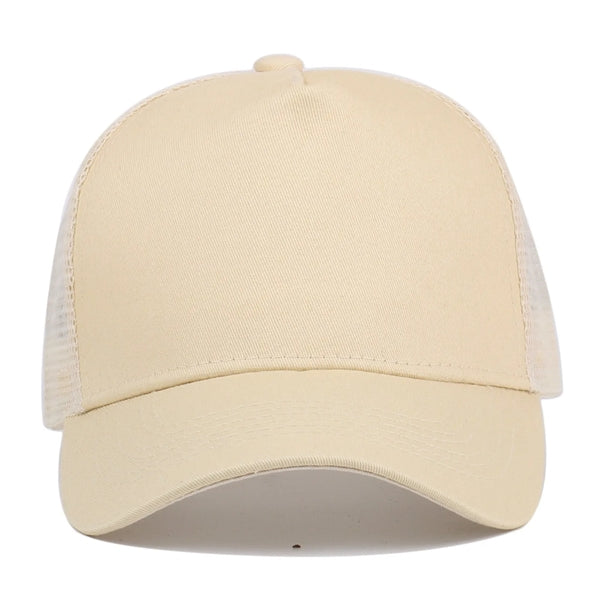 5 Panel Structured Mesh Back Trucker Cap w/Embroidery