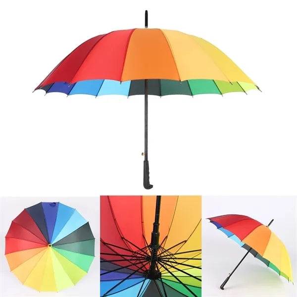 43" Arc Straight Rainbow Umbrella