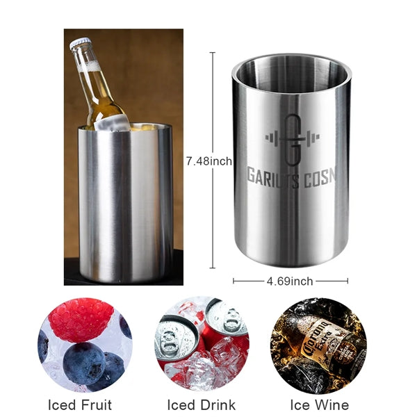 Wine Chiller Bucket Holds 750ml Bottle Keep Beverages Cold