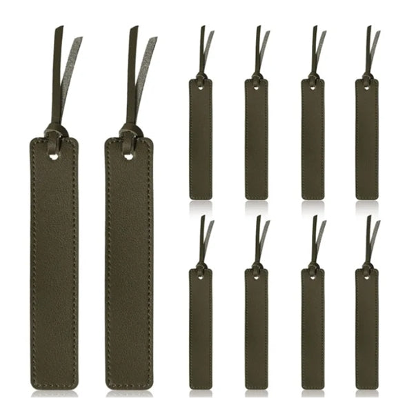 Elegant Leather Tassel Bookmark