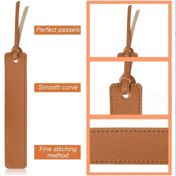 Elegant Leather Tassel Bookmark