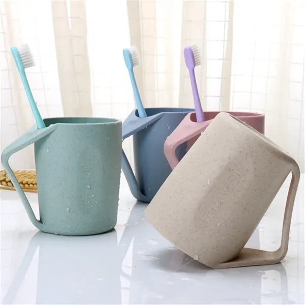 Wheat Straw Toothbrush Stand Holder Cup