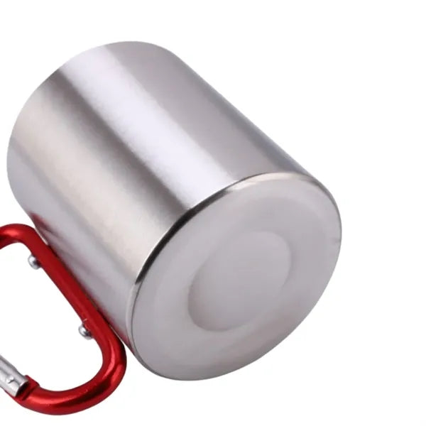 10 Oz. Stainless Steel Camping Carabiner Mug