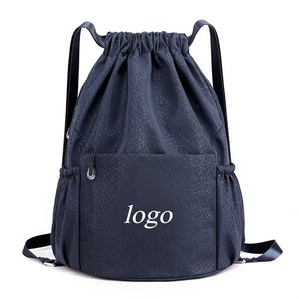 Large capacity versatile drawstring sports backpack