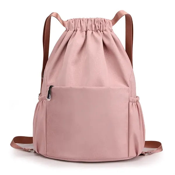 Large capacity versatile drawstring sports backpack