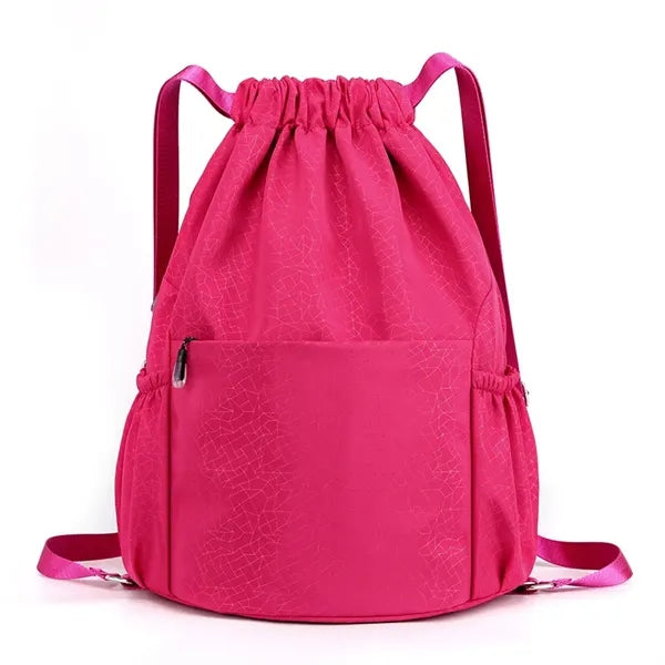 Large capacity versatile drawstring sports backpack