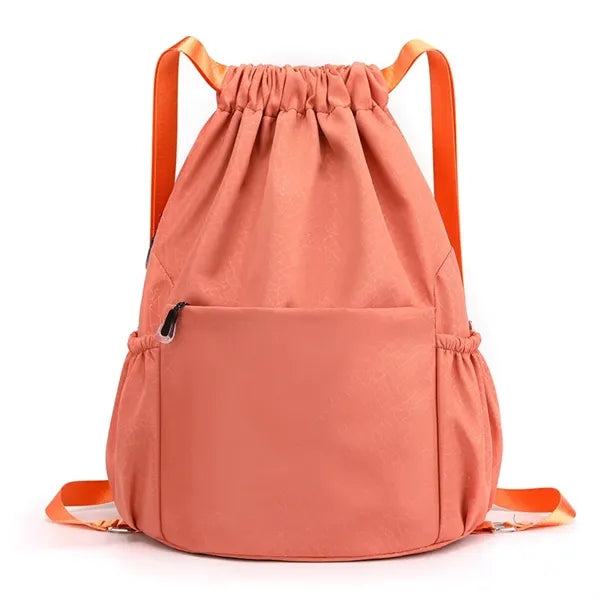 Large capacity versatile drawstring sports backpack