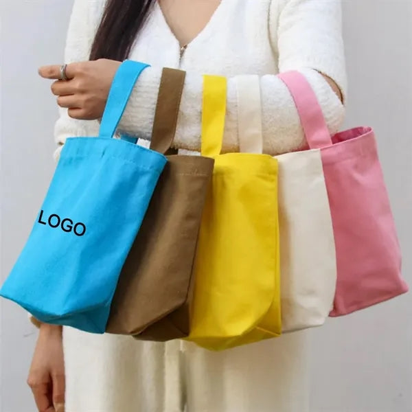 Single Handle Cotton Polyester Blended Canvas Bag