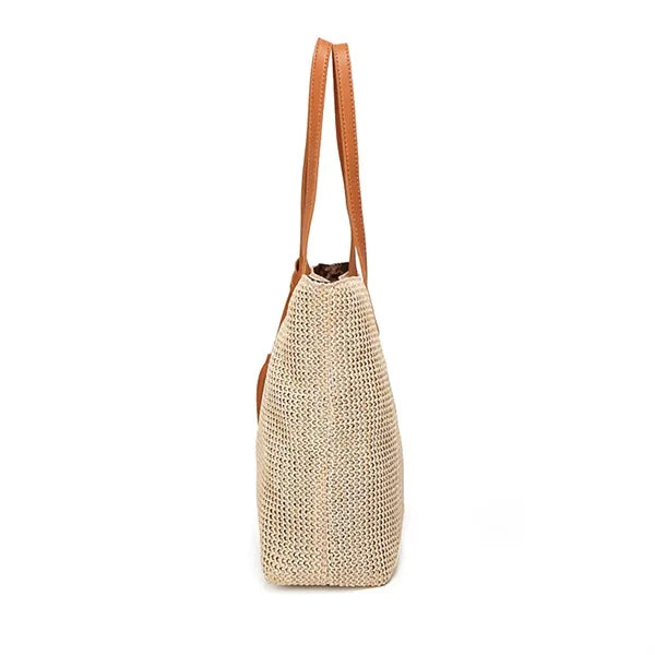 Large Straw Beach Bag for women
