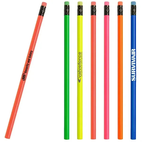 #2 Graphite Neon Writing Pencil With Eraser Tip