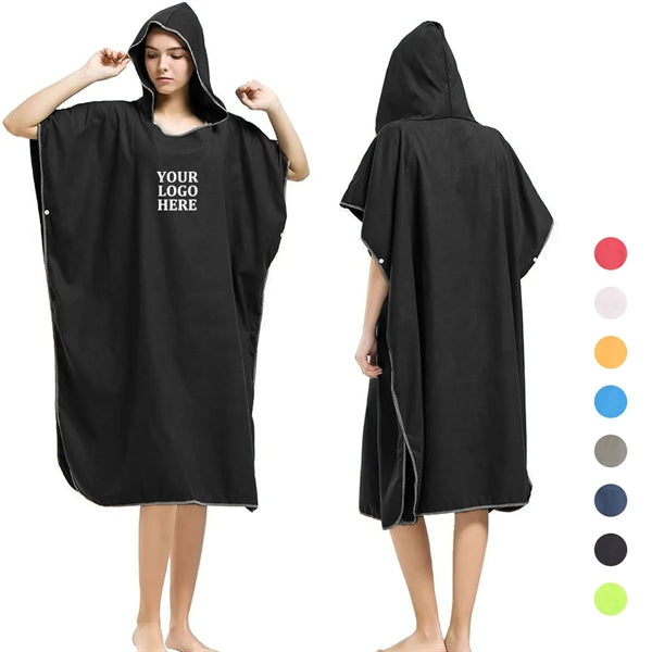 Microfiber Quick Dry Poucho Pool Swim Beach Towel with Hood