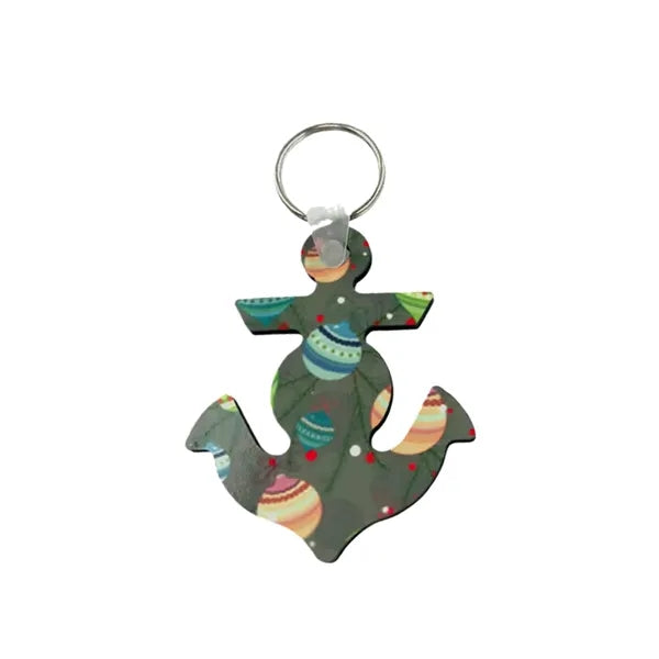 Anchor Shaped Sublimation MDF Keychain