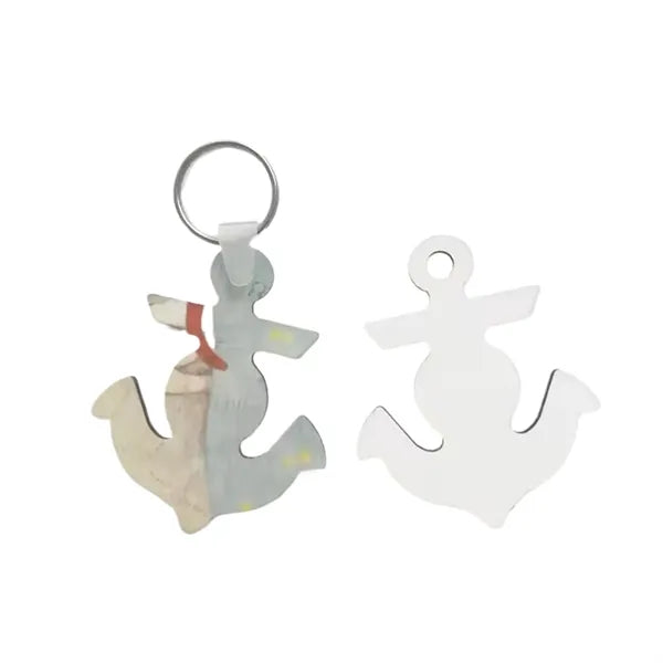 Anchor Shaped Sublimation MDF Keychain