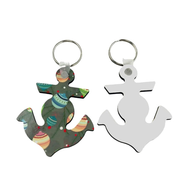 Anchor Shaped Sublimation MDF Keychain