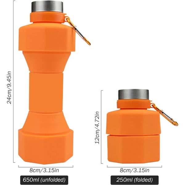 Foldable Silicone Dumbbell Water Bottle