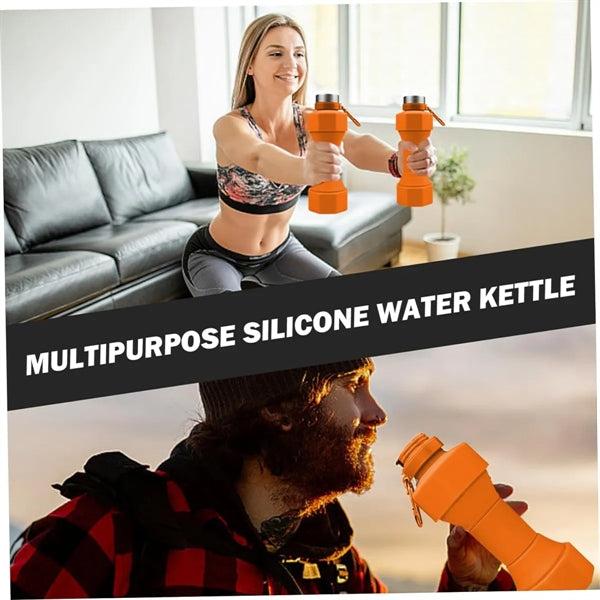 Foldable Silicone Dumbbell Water Bottle