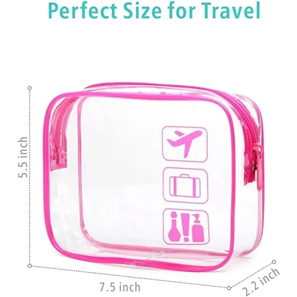 Clear Toiletry Travel Makeup Cosmetic Bag for Women Men