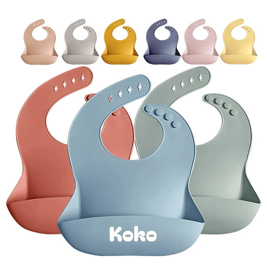 Waterproof Cute Silicone Bibs for Babies & Toddlers