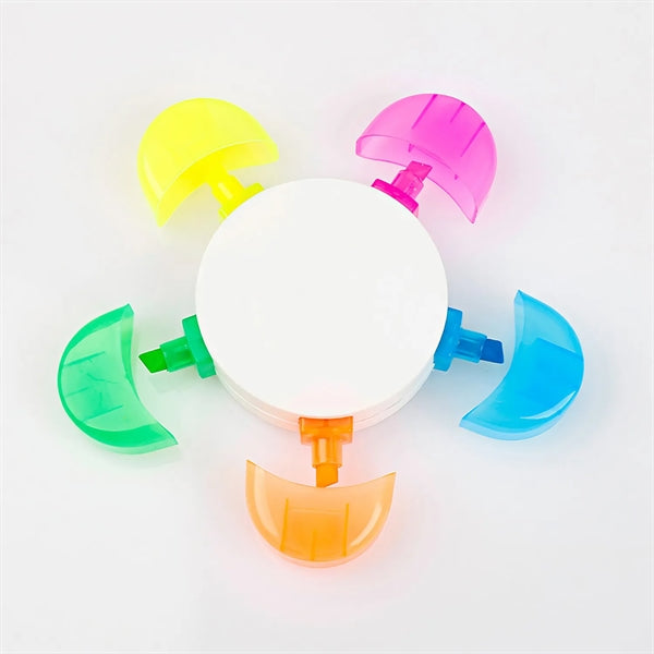 5-In-1 Flower Shape Watercolor Highlighter Pen