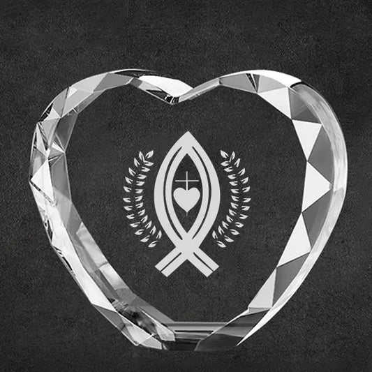 Crystal Heart Paperweight