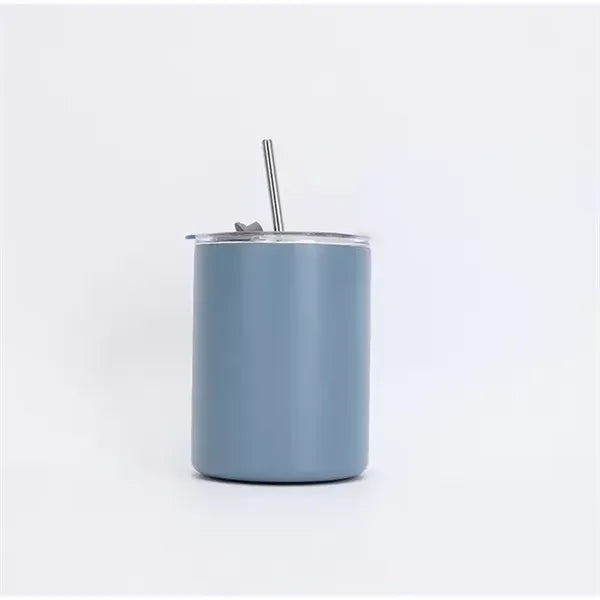 10oz Stainless Steel Insulated Vacuum Cup With Straw