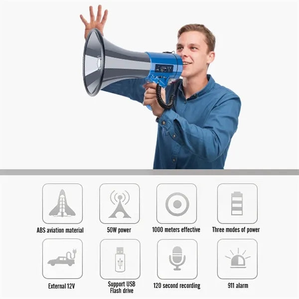 50W High Power Megaphone Loudspeaker