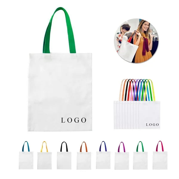 Colorful Handle Canvas Tote